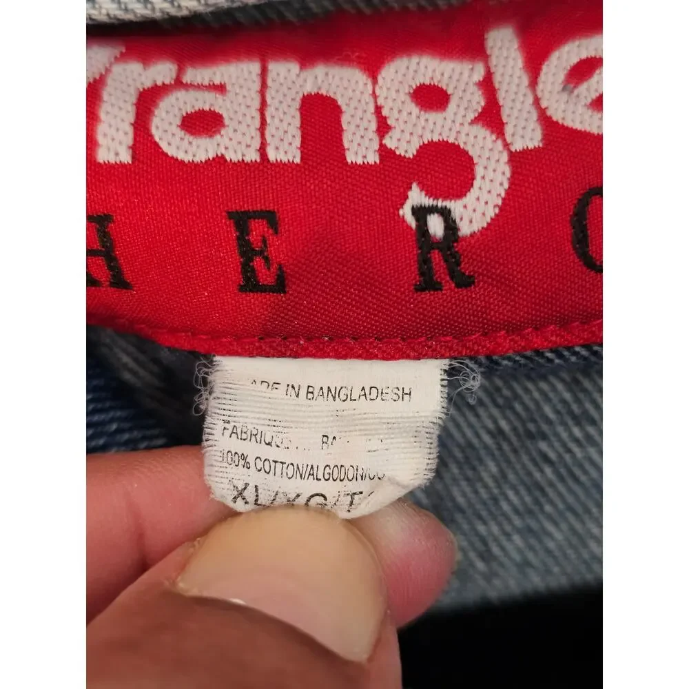 Vintage Wrangler Hero Denim Jacket Mens Size XL - Picture 6 of 6